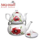 ست کتری و قوری لعابی گلدار راسا Rasa