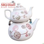 ست کتری و قوری لعابی گلدار راسا Rasa