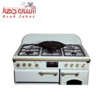 اجاق گاز تاکنو فالکون مدل رویه استیل دستگیره طلایی