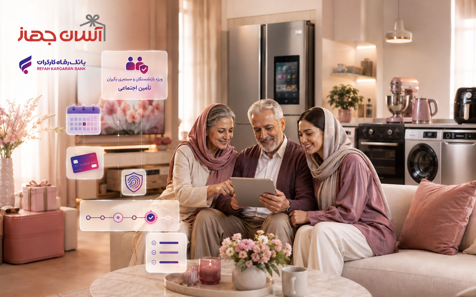 خرید اقساطی بازنشستگان با طرح بتا بانک رفاه در آسان جهاز